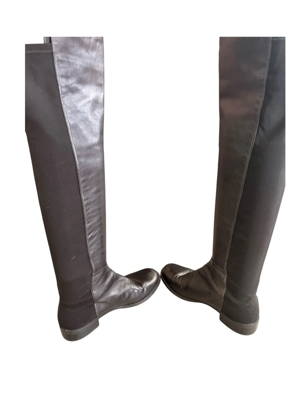 Stuart Weitzman Over-the-Knee Leather Boots in Black
